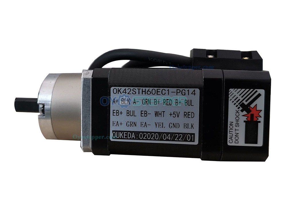OUKEDA NEMA 17 Closed Loop Stepper Motor 70Ncm 1.8&deg; 1.8A with Encoder and Planetary Gearbox